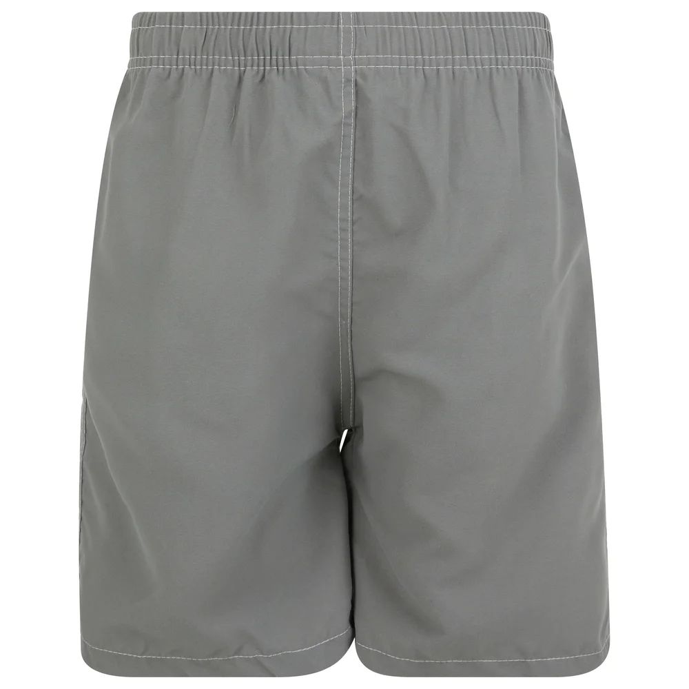 Boys Swim Trunks, Swimsuit Board Shorts, Elastic Bathing Suit, Gray